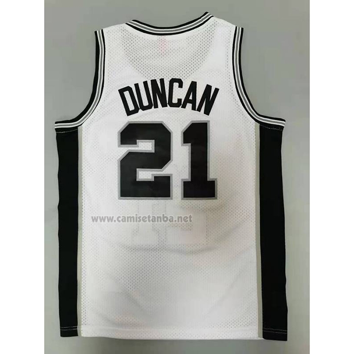 Camiseta San Antonio Spurs Tim Duncan #21 Mitchell & Ness 1998-99 Blanco